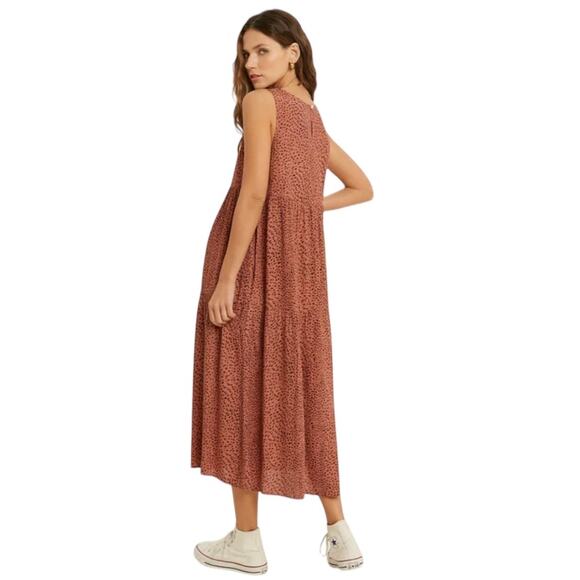 Thread & Seed Abbot Kinney Stroll Midi Dress S/M Flowy Tiered‎ Bohemian - Picture 2 of 10
